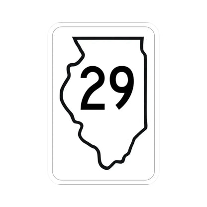 Illinois 29 1950 (Illinois) (Road Sign) STICKER Vinyl Kiss-Cut Decal - The Sticker Space