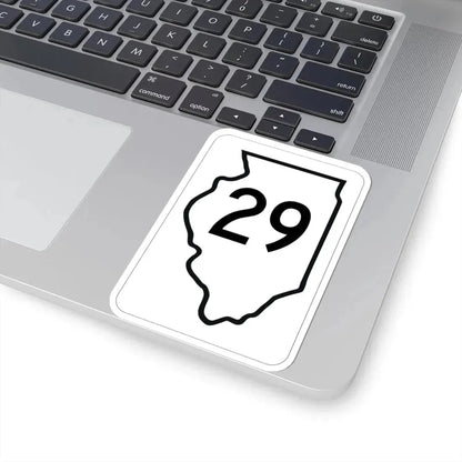 Illinois 29 1950 (Illinois) (Road Sign) STICKER Vinyl Kiss-Cut Decal - The Sticker Space