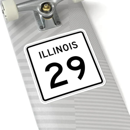Illinois 29 (Illinois) (Road Sign) STICKER Vinyl Kiss-Cut Decal - The Sticker Space