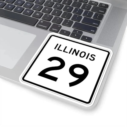 Illinois 29 (Illinois) (Road Sign) STICKER Vinyl Kiss-Cut Decal - The Sticker Space