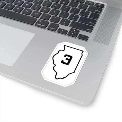 Illinois 3 1926 (Illinois) (Road Sign) STICKER Vinyl Kiss-Cut Decal - The Sticker Space