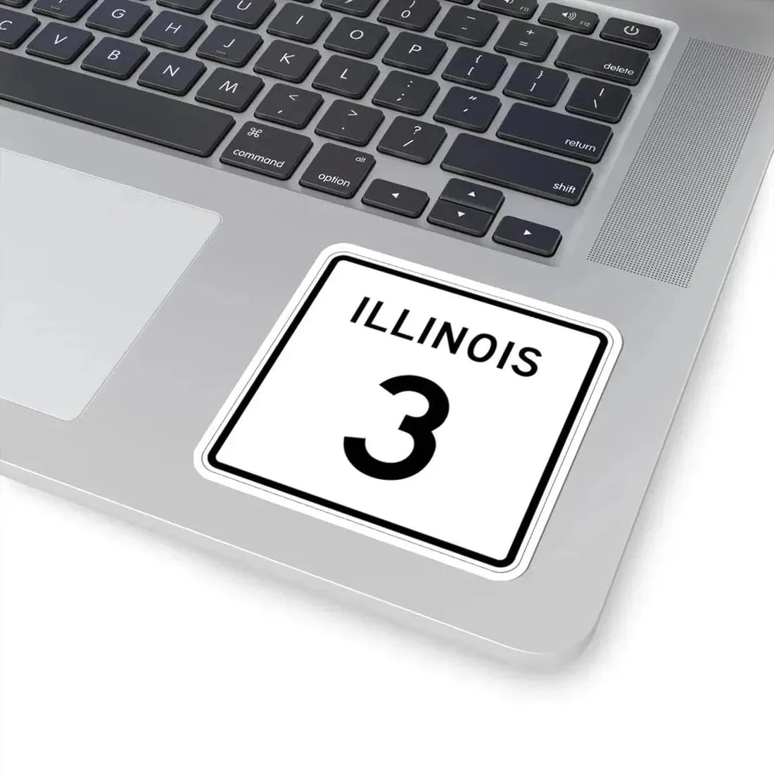 Illinois 3 (Illinois) (Road Sign) STICKER Vinyl Kiss-Cut Decal - The Sticker Space