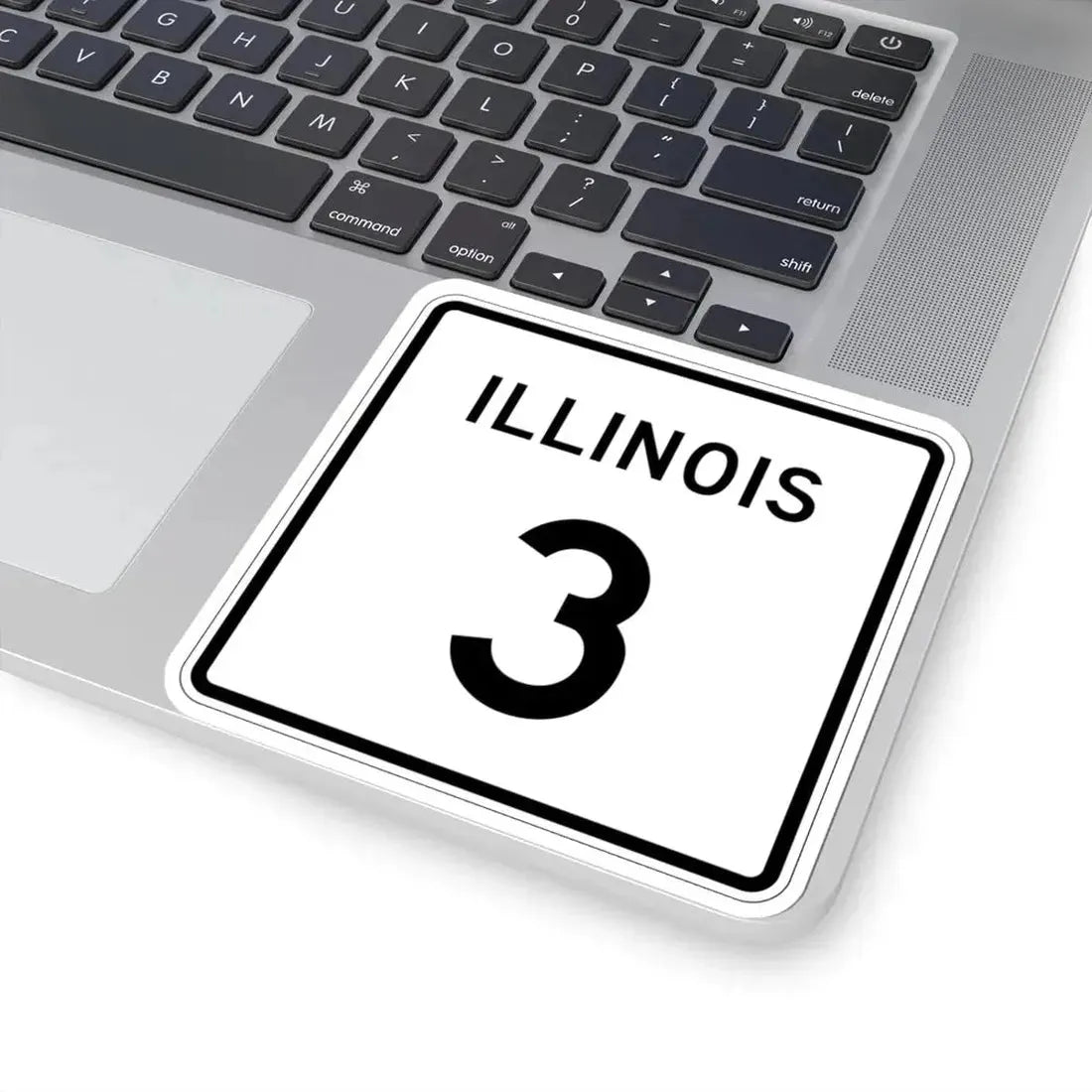 Illinois 3 (Illinois) (Road Sign) STICKER Vinyl Kiss-Cut Decal - The Sticker Space