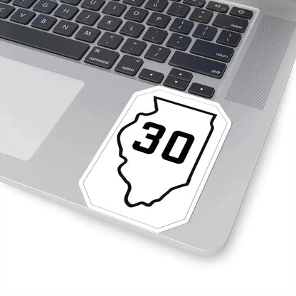 Illinois 30 1926 (Illinois) (Road Sign) STICKER Vinyl Kiss-Cut Decal - The Sticker Space