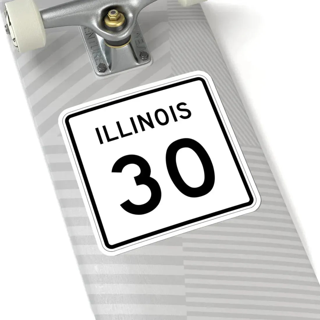 Illinois 30 (Illinois) (Road Sign) STICKER Vinyl Kiss-Cut Decal - The Sticker Space