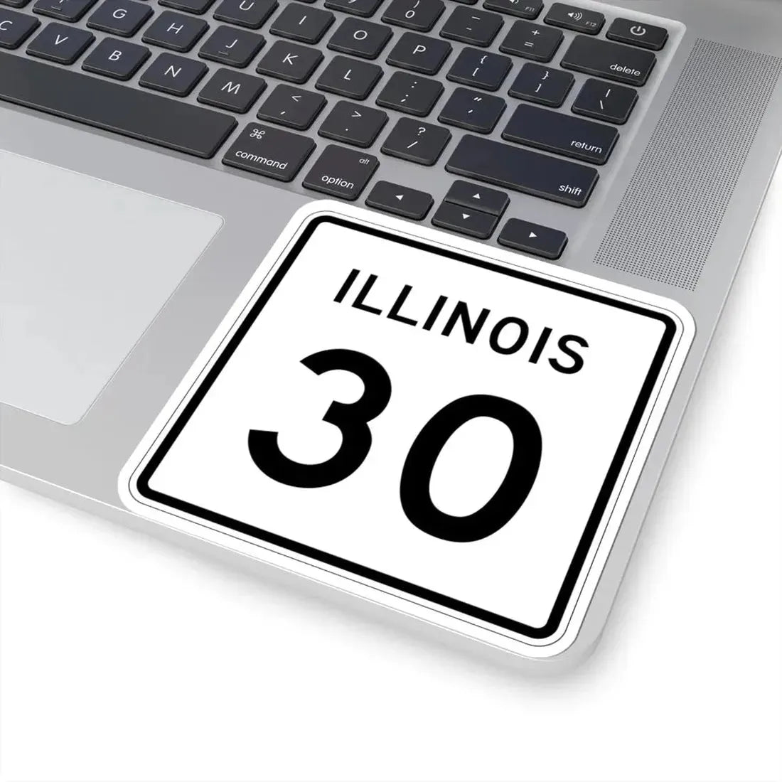 Illinois 30 (Illinois) (Road Sign) STICKER Vinyl Kiss-Cut Decal - The Sticker Space