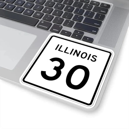 Illinois 30 (Illinois) (Road Sign) STICKER Vinyl Kiss-Cut Decal - The Sticker Space