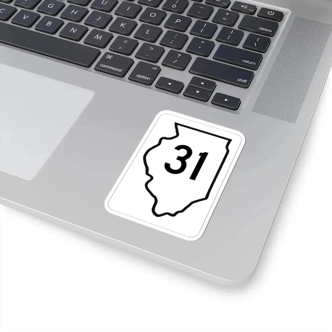 Illinois 31 1950 (Illinois) (Road Sign) STICKER Vinyl Kiss-Cut Decal - The Sticker Space