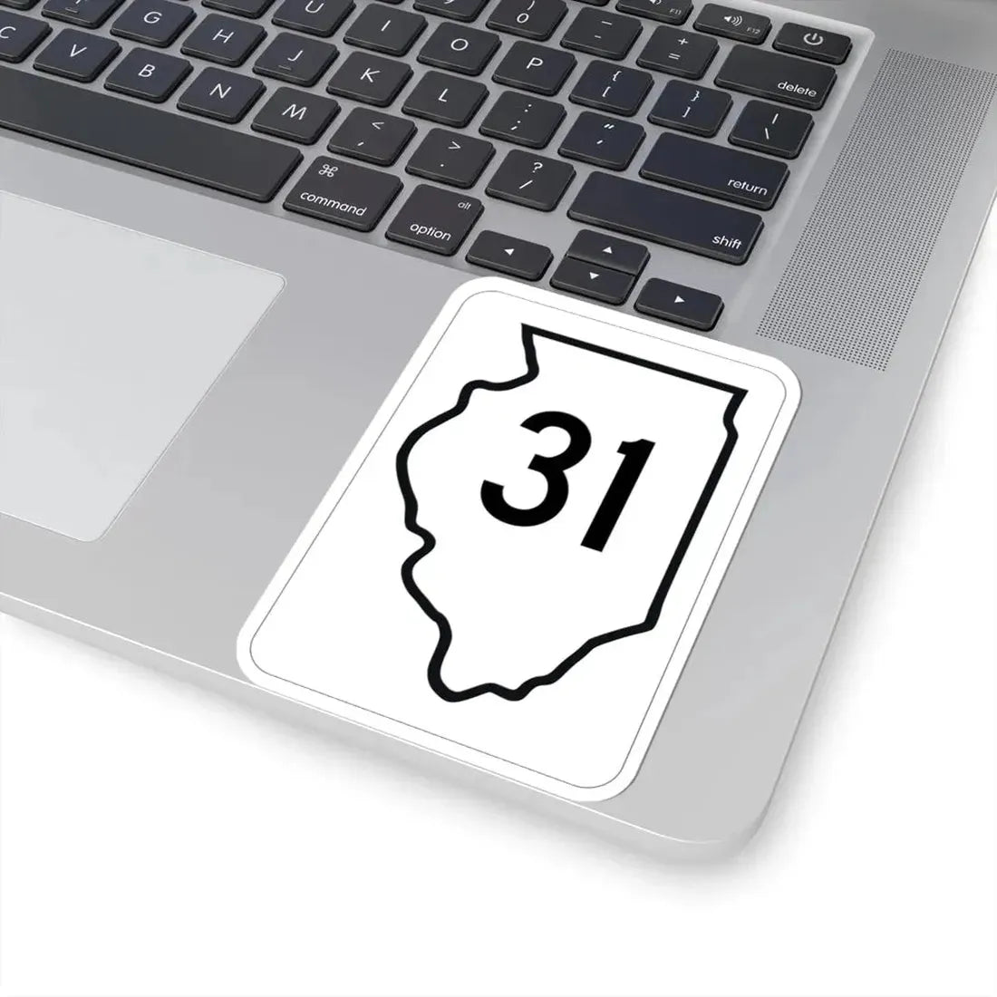 Illinois 31 1950 (Illinois) (Road Sign) STICKER Vinyl Kiss-Cut Decal - The Sticker Space