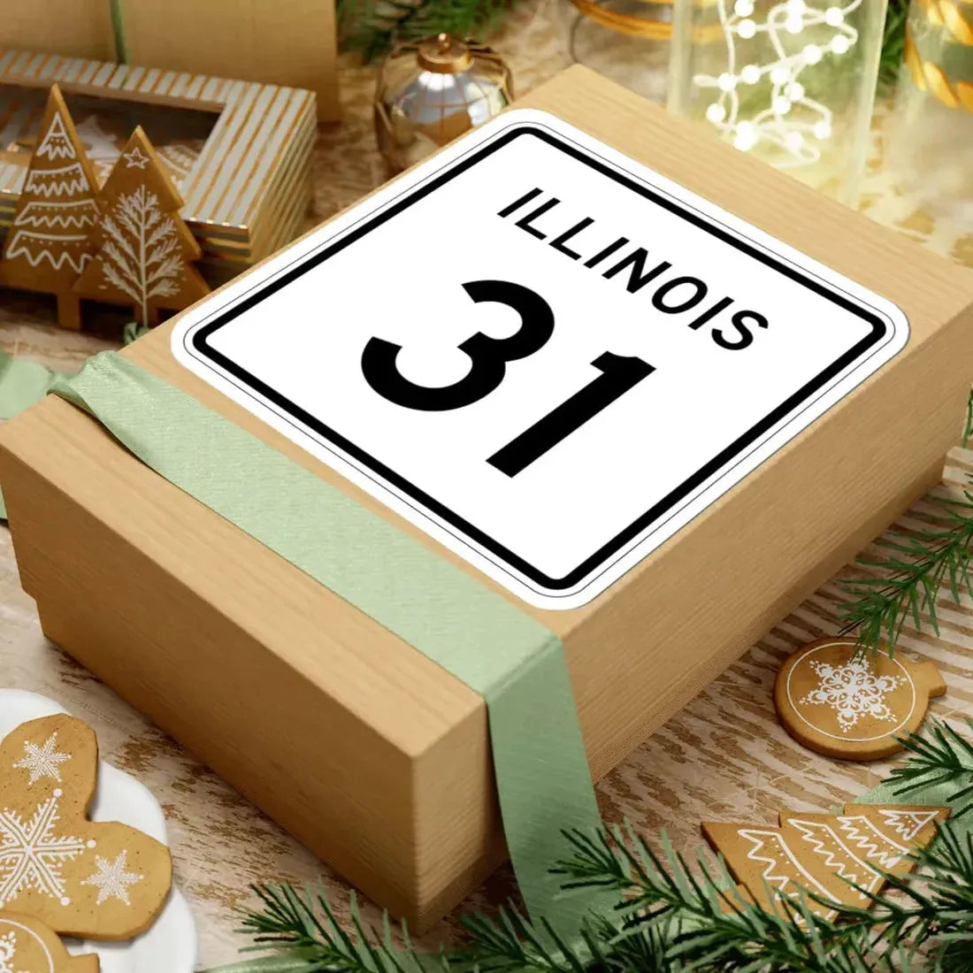 Illinois 31 (Illinois) (Road Sign) STICKER Vinyl Kiss-Cut Decal - The Sticker Space