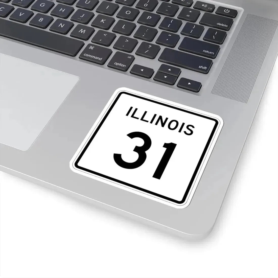 Illinois 31 (Illinois) (Road Sign) STICKER Vinyl Kiss-Cut Decal - The Sticker Space