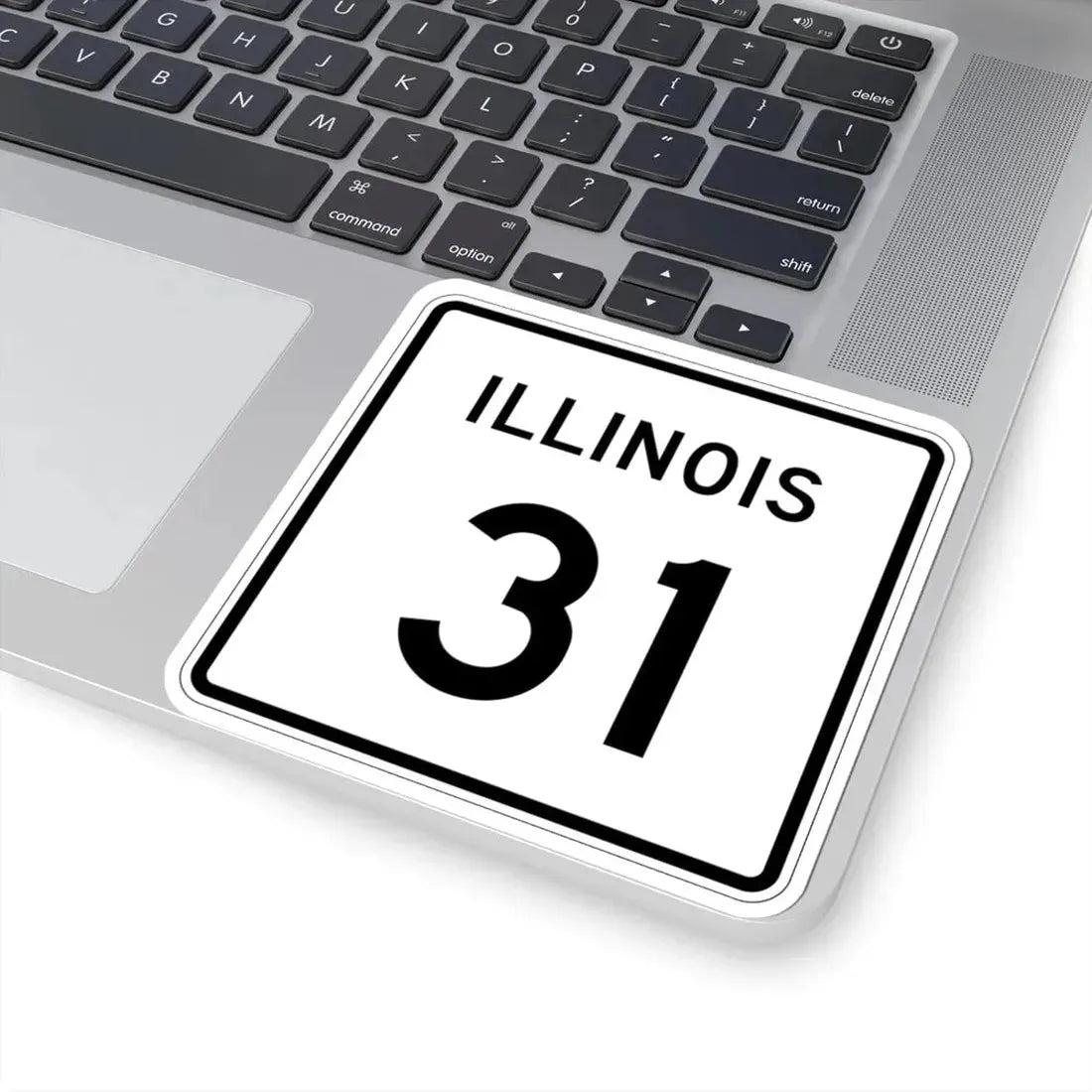 Illinois 31 (Illinois) (Road Sign) STICKER Vinyl Kiss-Cut Decal - The Sticker Space