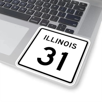 Illinois 31 (Illinois) (Road Sign) STICKER Vinyl Kiss-Cut Decal - The Sticker Space