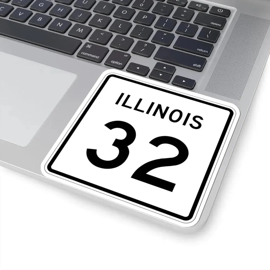Illinois 32 (Illinois) (Road Sign) STICKER Vinyl Kiss-Cut Decal - The Sticker Space