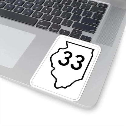 Illinois 33 1950 (Illinois) (Road Sign) STICKER Vinyl Kiss-Cut Decal - The Sticker Space