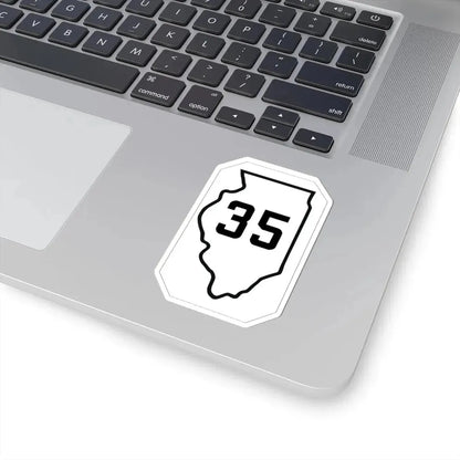 Illinois 35 1926 (Illinois) (Road Sign) STICKER Vinyl Kiss-Cut Decal - The Sticker Space