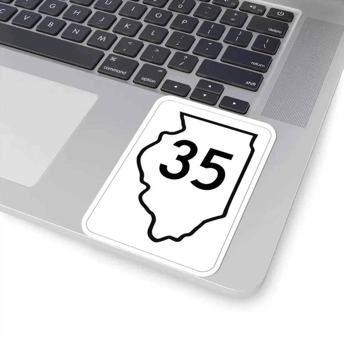 Illinois 35 1950 (Illinois) (Road Sign) STICKER Vinyl Kiss-Cut Decal - The Sticker Space