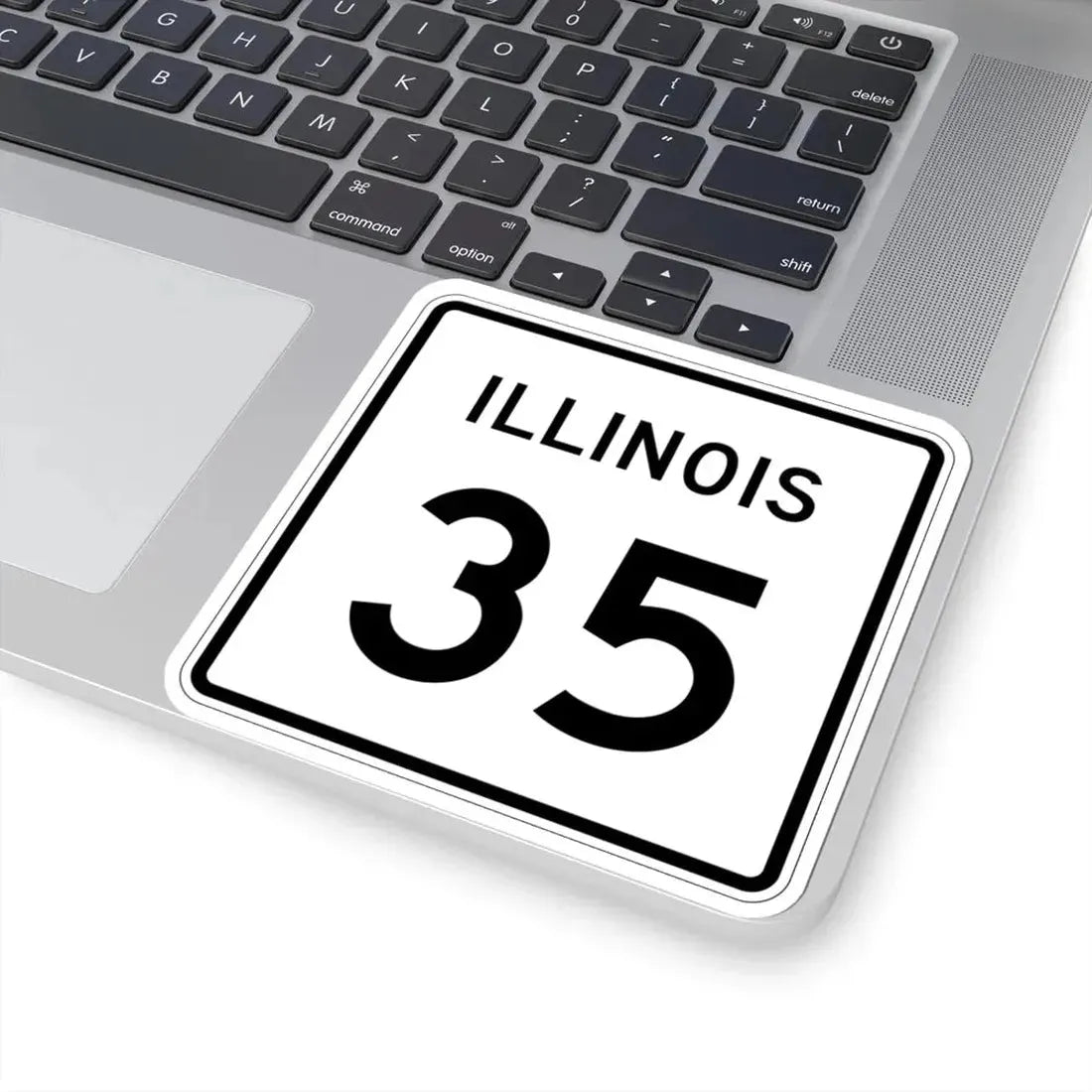 Illinois 35 (Illinois) (Road Sign) STICKER Vinyl Kiss-Cut Decal - The Sticker Space