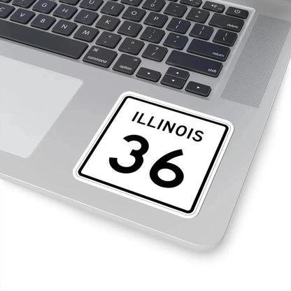 Illinois 36 (Illinois) (Road Sign) STICKER Vinyl Kiss-Cut Decal - The Sticker Space