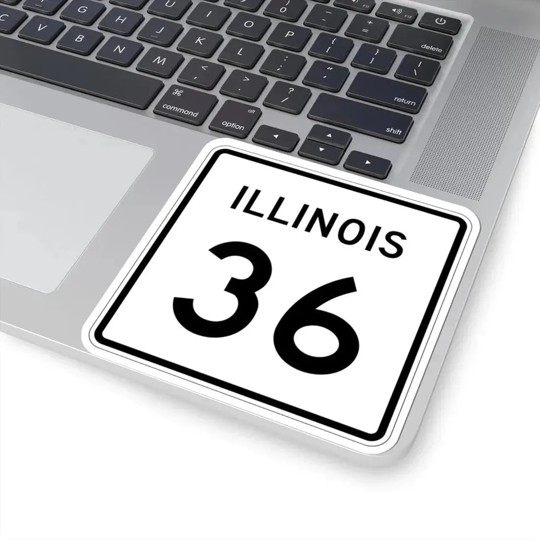Illinois 36 (Illinois) (Road Sign) STICKER Vinyl Kiss-Cut Decal - The Sticker Space