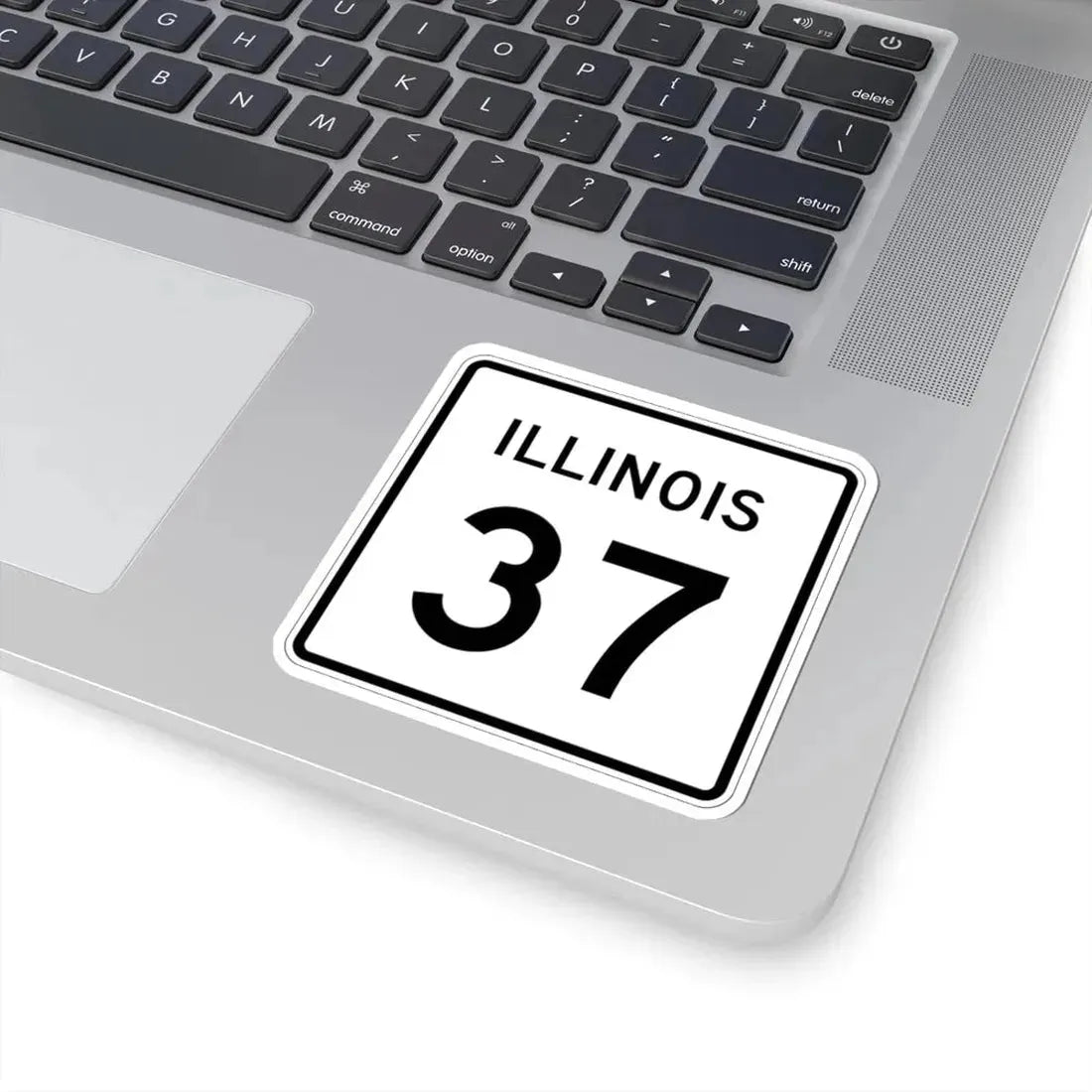 Illinois 37 (Illinois) (Road Sign) STICKER Vinyl Kiss-Cut Decal - The Sticker Space
