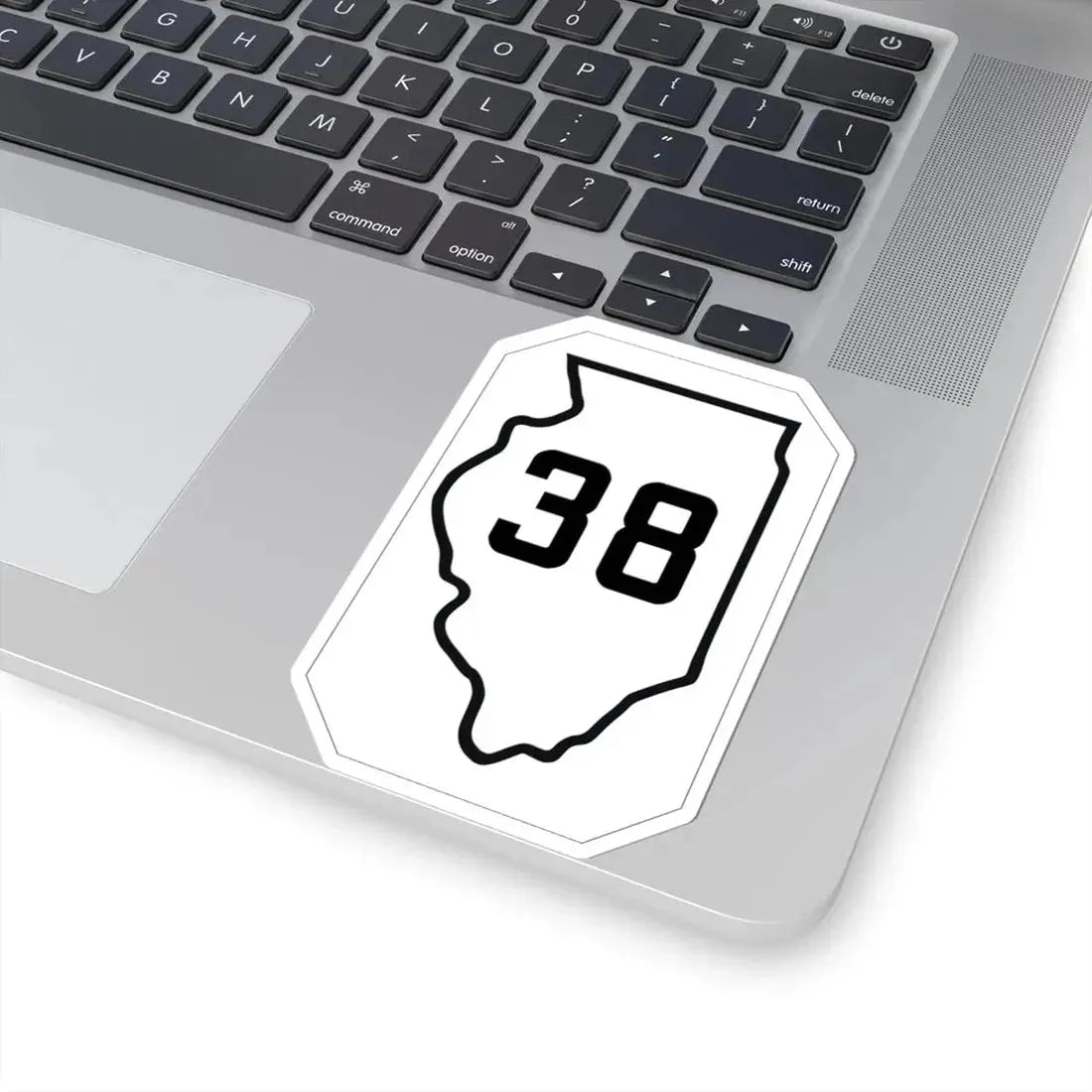 Illinois 38 1926 (Illinois) (Road Sign) STICKER Vinyl Kiss-Cut Decal - The Sticker Space