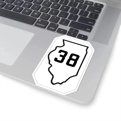Illinois 38 1926 (Illinois) (Road Sign) STICKER Vinyl Kiss-Cut Decal - The Sticker Space