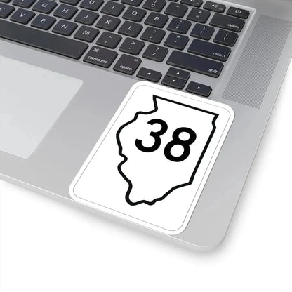Illinois 38 1950 (Illinois) (Road Sign) STICKER Vinyl Kiss-Cut Decal - The Sticker Space