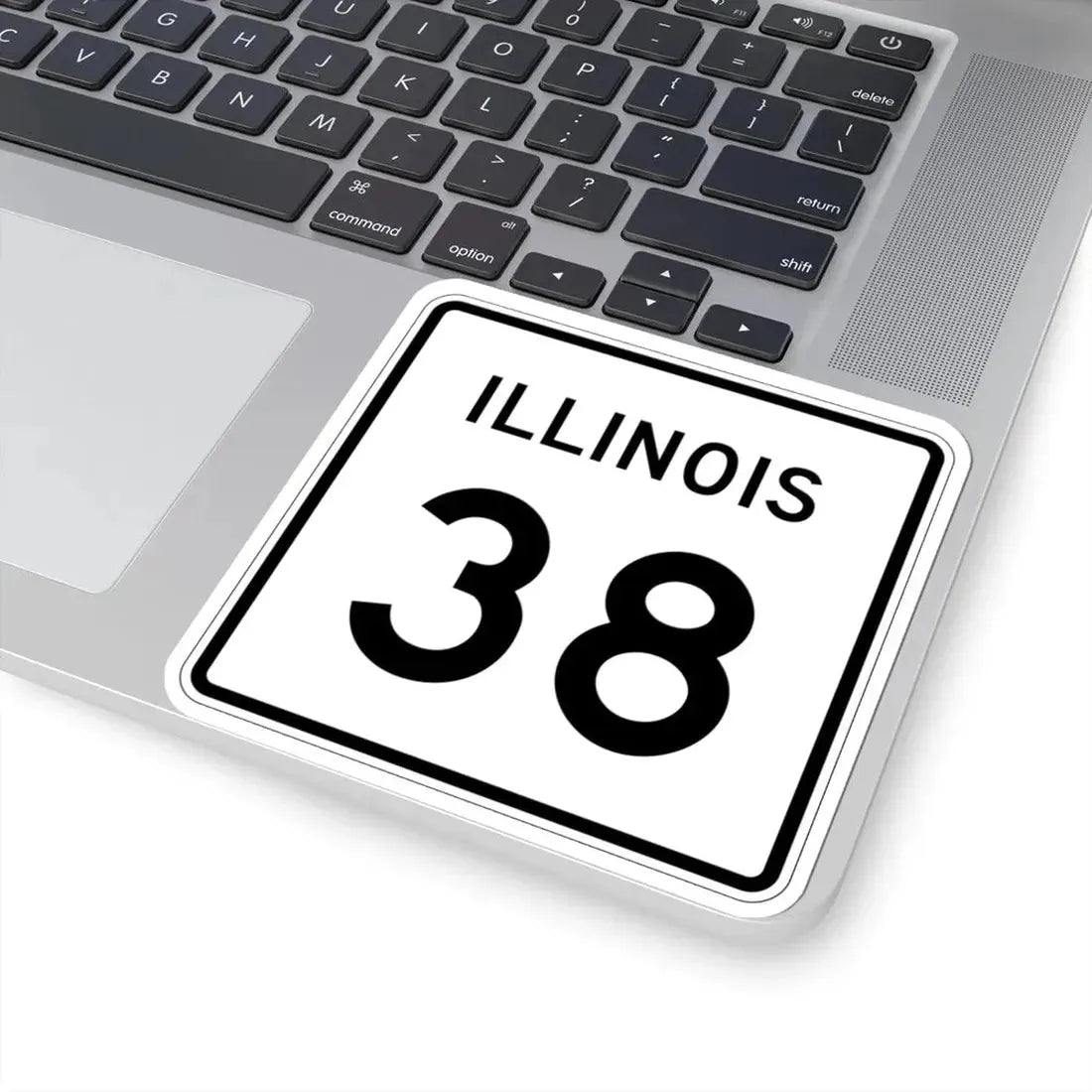 Illinois 38 (Illinois) (Road Sign) STICKER Vinyl Kiss-Cut Decal - The Sticker Space
