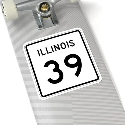 Illinois 39 (Illinois) (Road Sign) STICKER Vinyl Kiss-Cut Decal - The Sticker Space