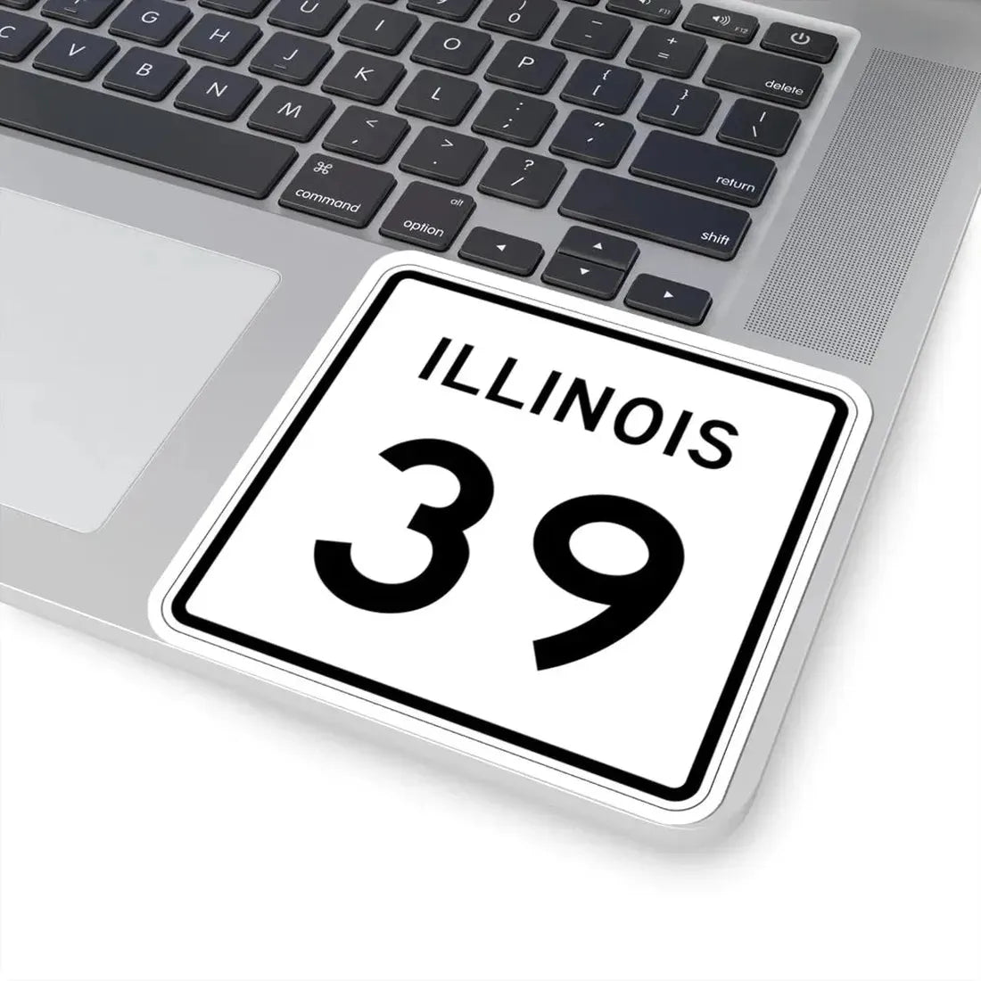 Illinois 39 (Illinois) (Road Sign) STICKER Vinyl Kiss-Cut Decal - The Sticker Space