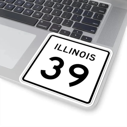 Illinois 39 (Illinois) (Road Sign) STICKER Vinyl Kiss-Cut Decal - The Sticker Space