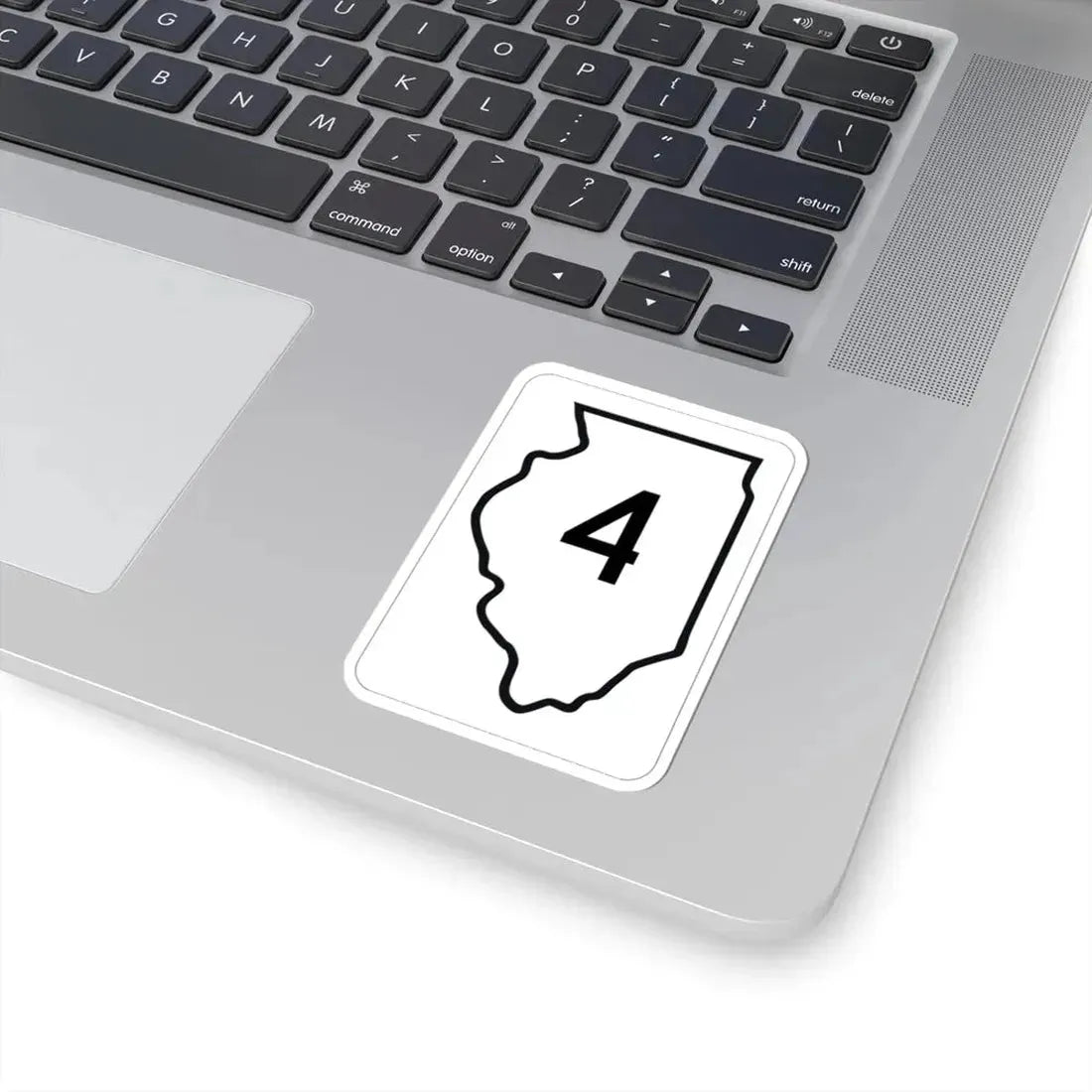 Illinois 4 1950 (Illinois) (Road Sign) STICKER Vinyl Kiss-Cut Decal - The Sticker Space