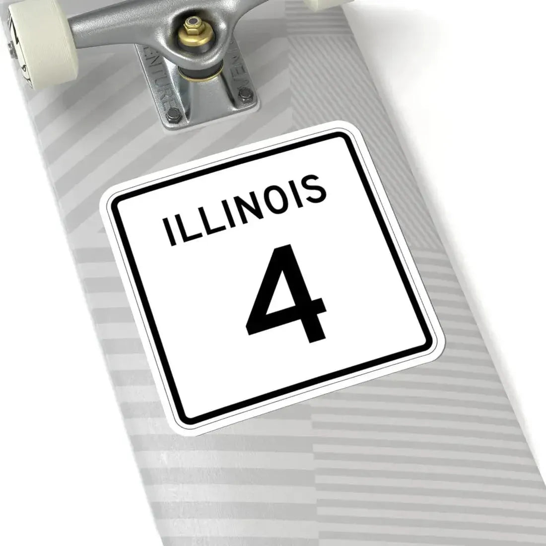 Illinois 4 (Illinois) (Road Sign) STICKER Vinyl Kiss-Cut Decal - The Sticker Space
