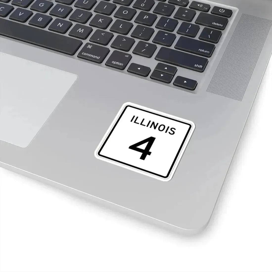 Illinois 4 (Illinois) (Road Sign) STICKER Vinyl Kiss-Cut Decal - The Sticker Space