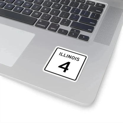 Illinois 4 (Illinois) (Road Sign) STICKER Vinyl Kiss-Cut Decal - The Sticker Space