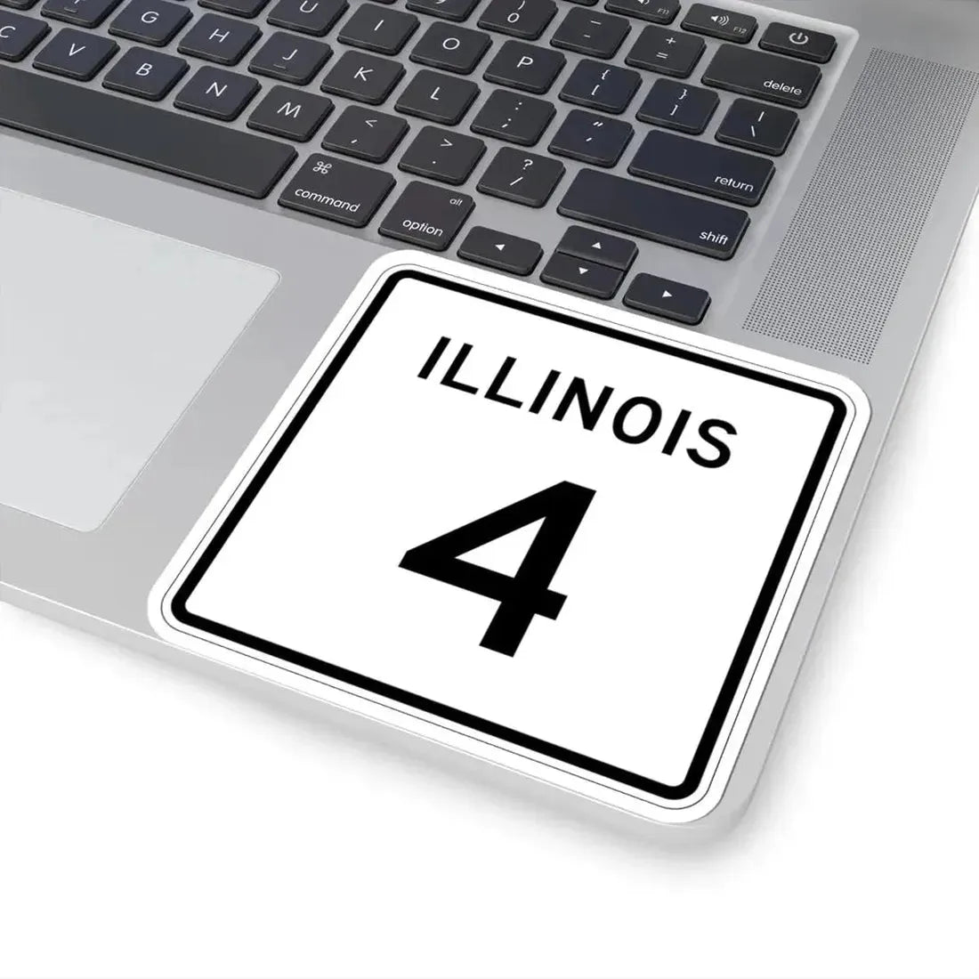 Illinois 4 (Illinois) (Road Sign) STICKER Vinyl Kiss-Cut Decal - The Sticker Space