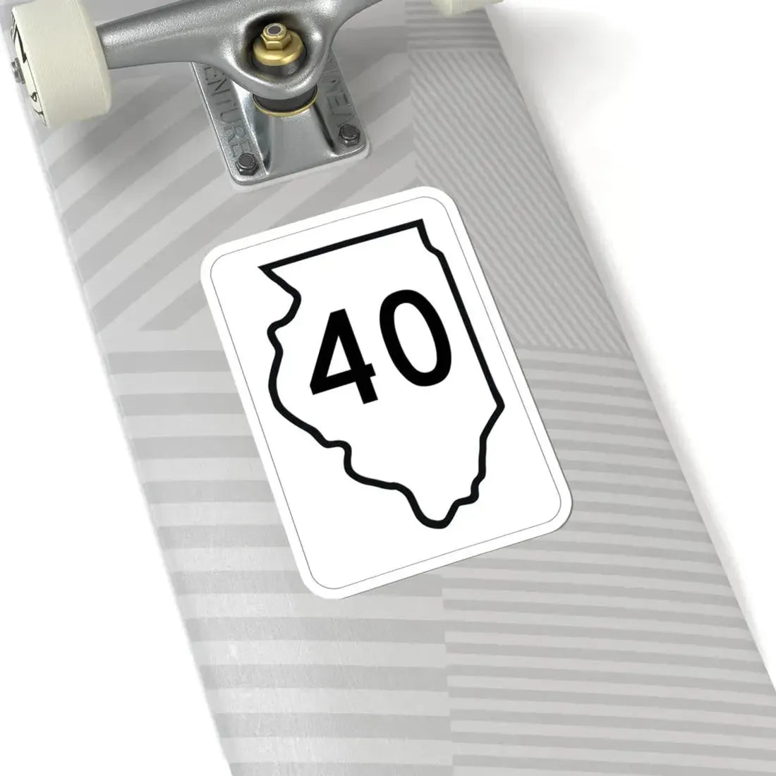 Illinois 40 1950 (Illinois) (Road Sign) STICKER Vinyl Kiss-Cut Decal - The Sticker Space
