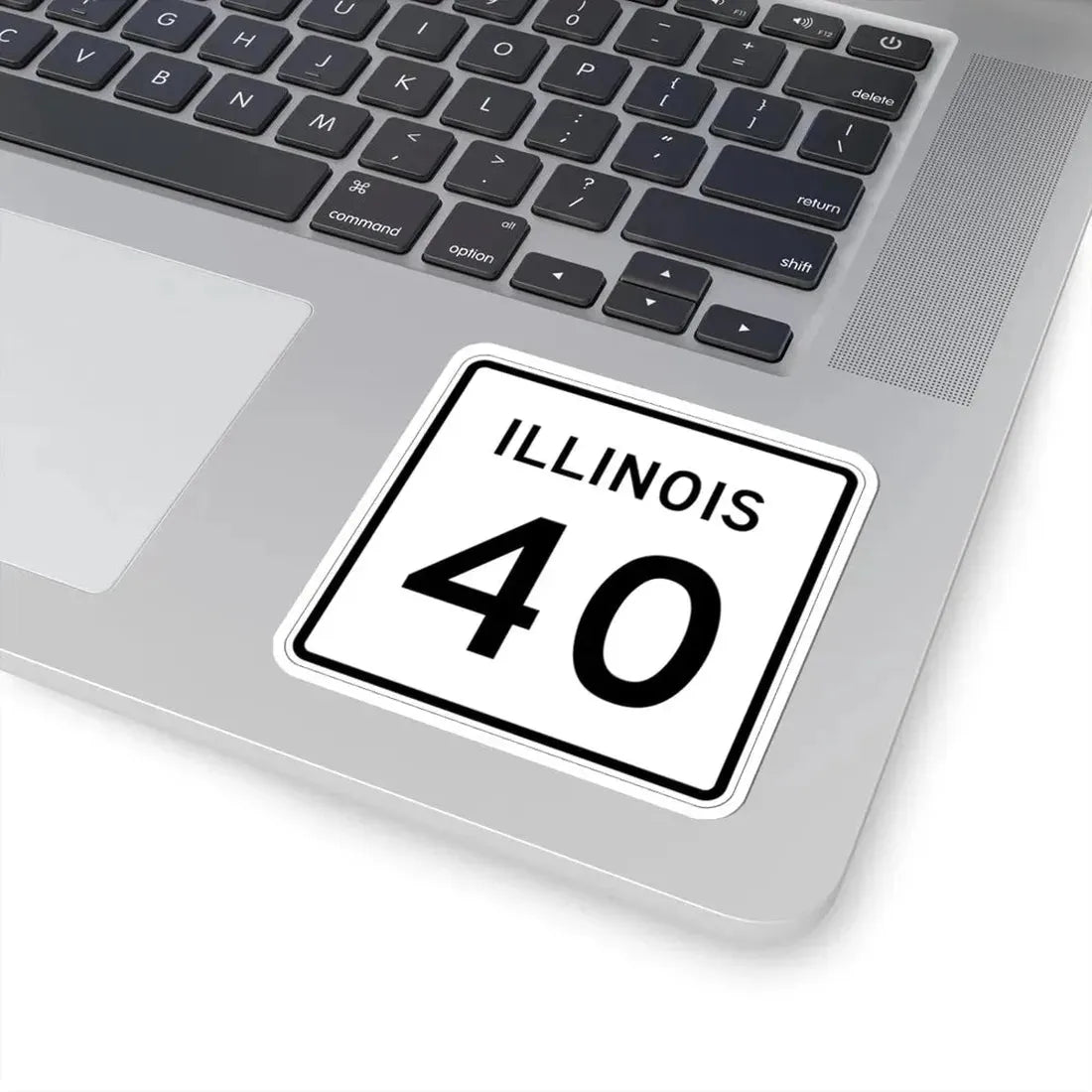 Illinois 40 (Illinois) (Road Sign) STICKER Vinyl Kiss-Cut Decal - The Sticker Space