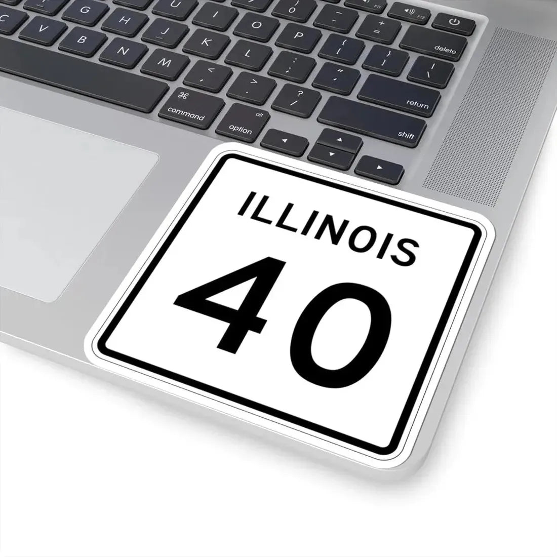 Illinois 40 (Illinois) (Road Sign) STICKER Vinyl Kiss-Cut Decal - The Sticker Space