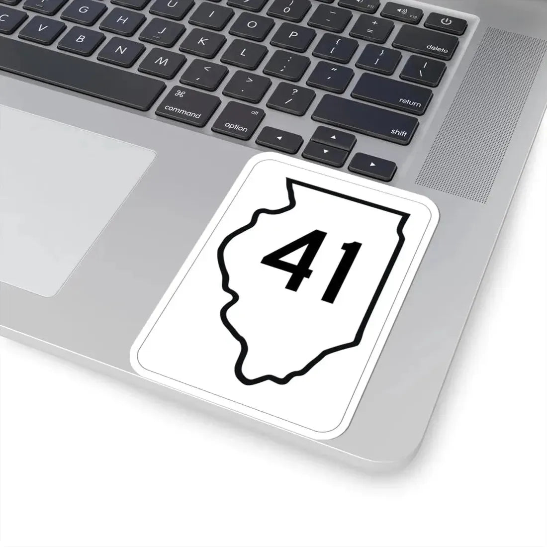Illinois 41 1950 (Illinois) (Road Sign) STICKER Vinyl Kiss-Cut Decal - The Sticker Space