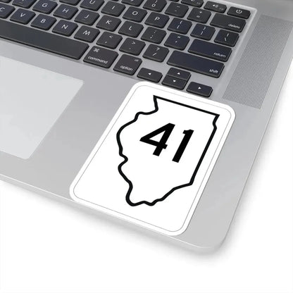 Illinois 41 1950 (Illinois) (Road Sign) STICKER Vinyl Kiss-Cut Decal - The Sticker Space