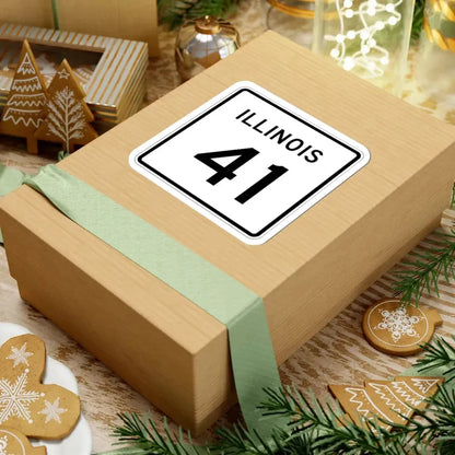 Illinois 41 (Illinois) (Road Sign) STICKER Vinyl Kiss-Cut Decal - The Sticker Space