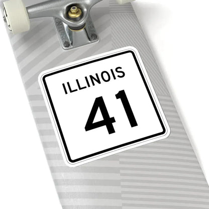 Illinois 41 (Illinois) (Road Sign) STICKER Vinyl Kiss-Cut Decal - The Sticker Space