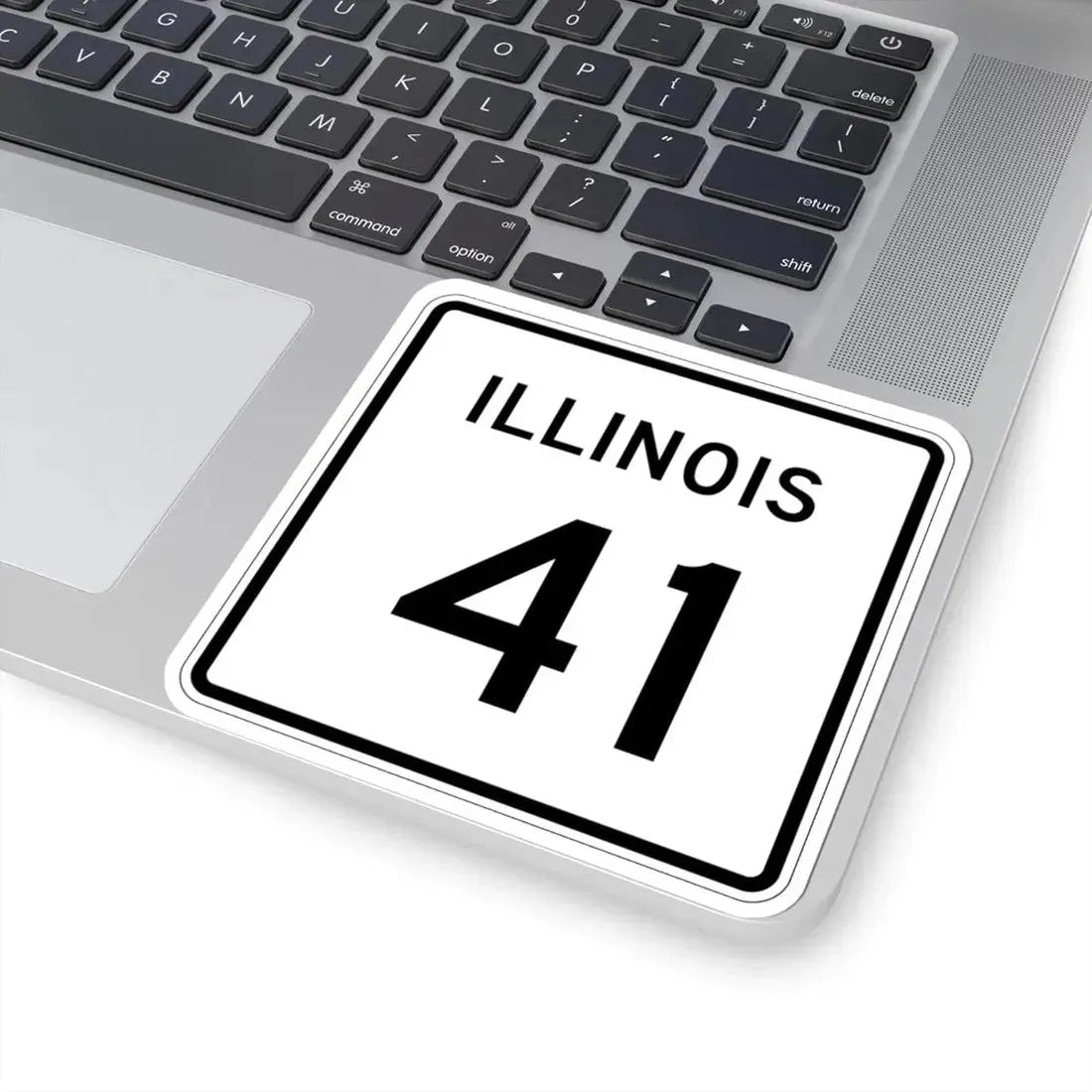 Illinois 41 (Illinois) (Road Sign) STICKER Vinyl Kiss-Cut Decal - The Sticker Space
