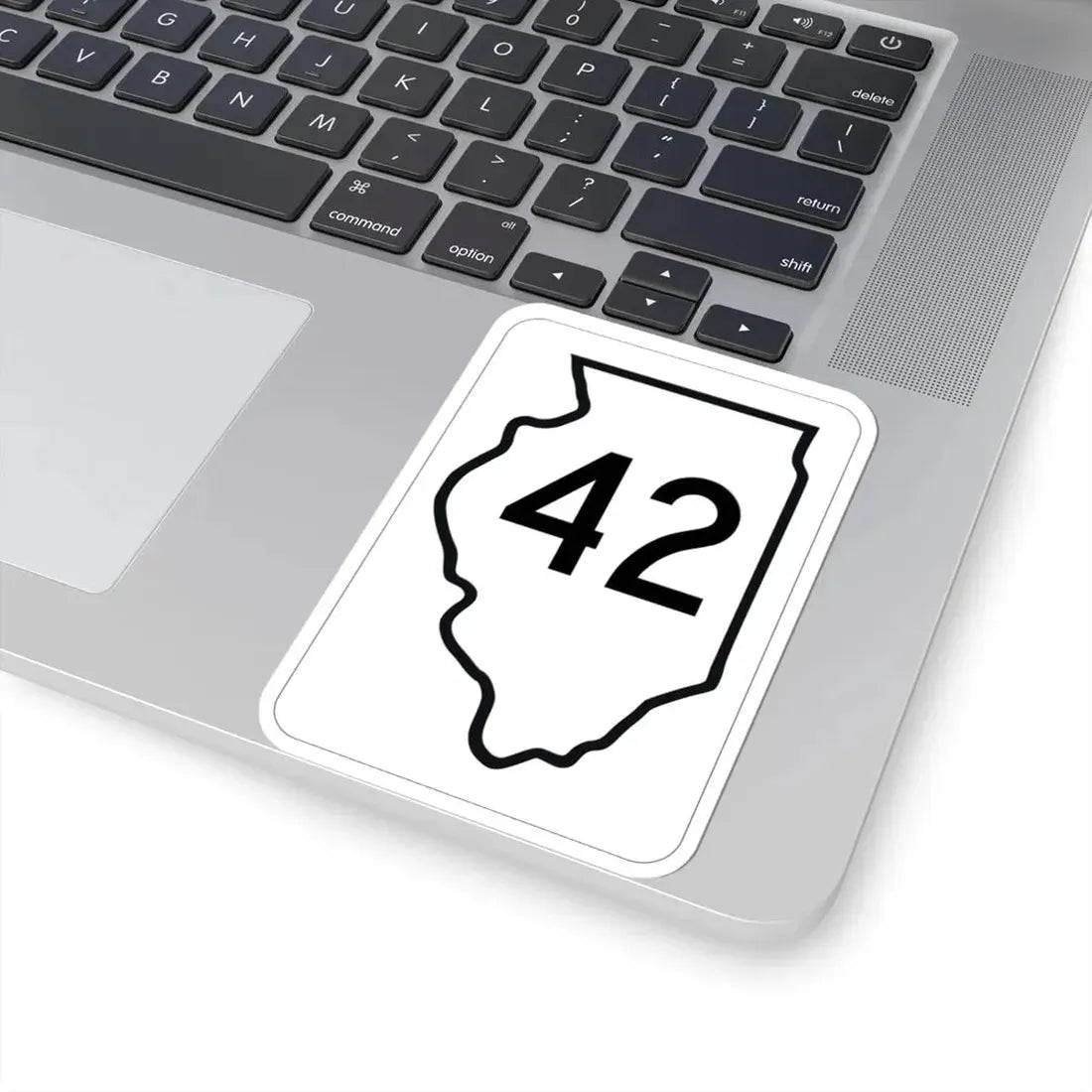 Illinois 42 1950 (Illinois) (Road Sign) STICKER Vinyl Kiss-Cut Decal - The Sticker Space
