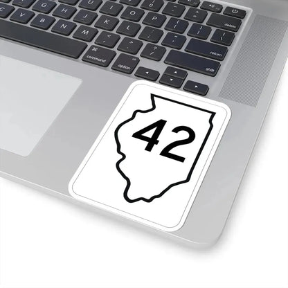 Illinois 42 1950 (Illinois) (Road Sign) STICKER Vinyl Kiss-Cut Decal - The Sticker Space