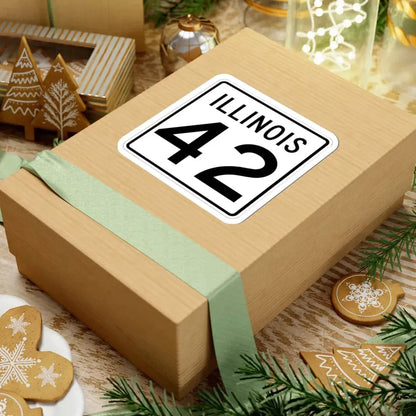 Illinois 42 1960 (Illinois) (Road Sign) STICKER Vinyl Kiss-Cut Decal - The Sticker Space