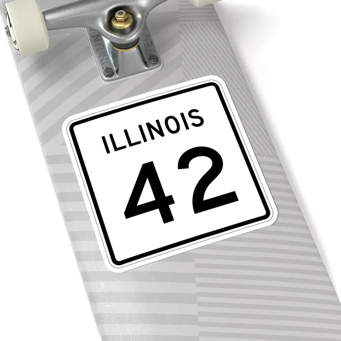 Illinois 42 (Illinois) (Road Sign) STICKER Vinyl Kiss-Cut Decal - The Sticker Space