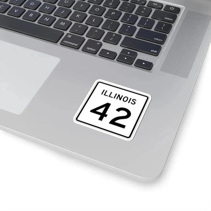 Illinois 42 (Illinois) (Road Sign) STICKER Vinyl Kiss-Cut Decal - The Sticker Space